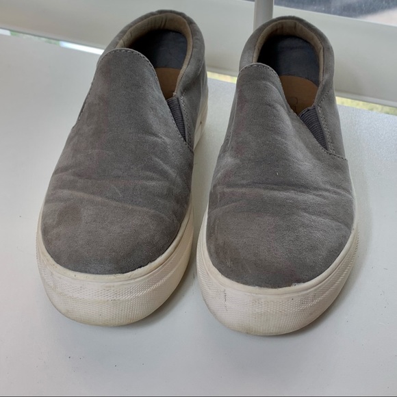 BRASH grey faux suede slip ons - Picture 5 of 7